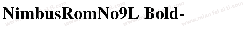 NimbusRomNo9L Bold字体转换